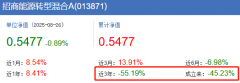 招商能源转型混合近3年亏损55% 基金经理在管基金